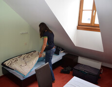 Ein Schlafzimmer in der Jugendnotschlafstelle Exit7