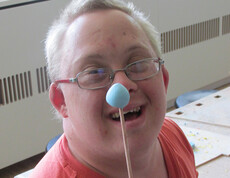 Ein Bewohner des Caritas Dorfes St. Anton