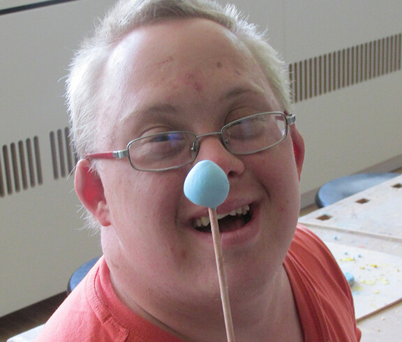 Ein Bewohner des Caritas Dorfes St. Anton