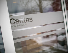 Eingangstüre der Caritas Altenpension