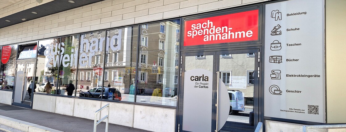 Eingang der Sachspendenannahme