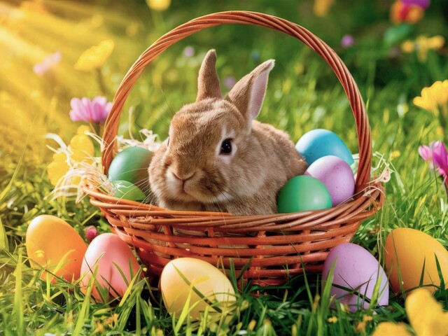 Osterhase im Osternest