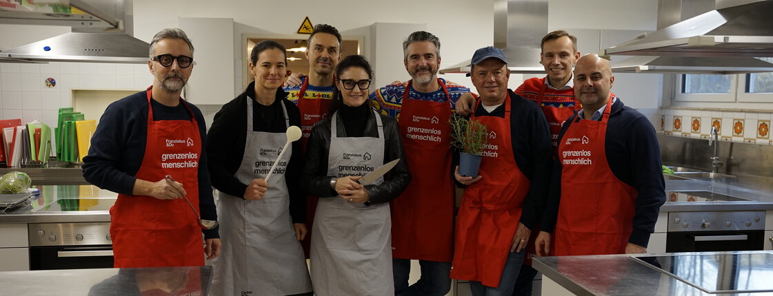 Mitarbeiter der Firma Lidl nach ihrem Social Team Day